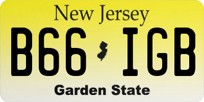 NJ license plate B66IGB