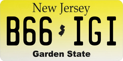 NJ license plate B66IGI