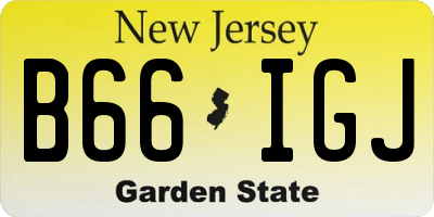 NJ license plate B66IGJ
