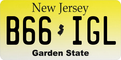 NJ license plate B66IGL