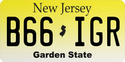 NJ license plate B66IGR