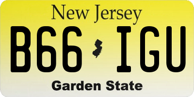 NJ license plate B66IGU