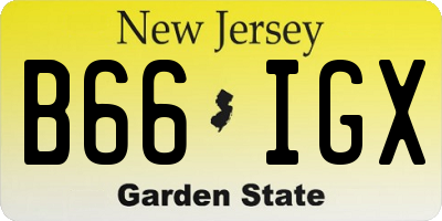 NJ license plate B66IGX