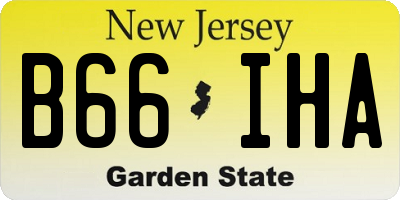 NJ license plate B66IHA