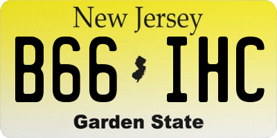 NJ license plate B66IHC