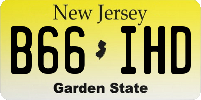 NJ license plate B66IHD