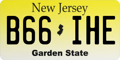 NJ license plate B66IHE