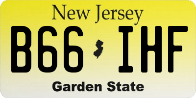 NJ license plate B66IHF