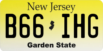 NJ license plate B66IHG