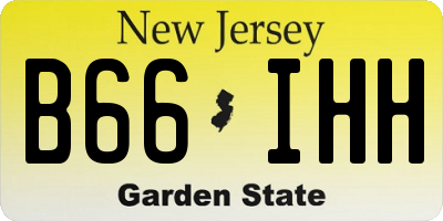 NJ license plate B66IHH