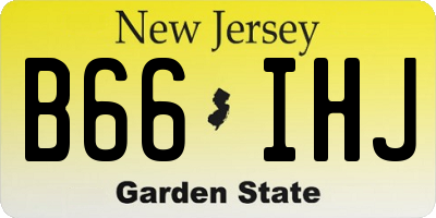 NJ license plate B66IHJ