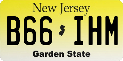NJ license plate B66IHM