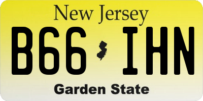 NJ license plate B66IHN