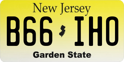 NJ license plate B66IHO