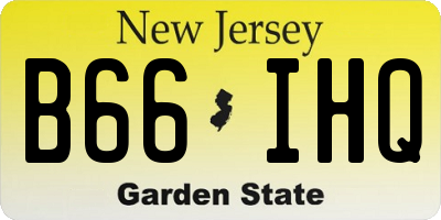 NJ license plate B66IHQ