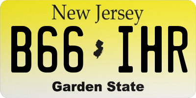 NJ license plate B66IHR