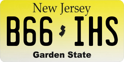 NJ license plate B66IHS