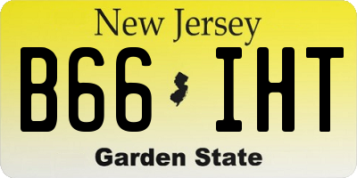 NJ license plate B66IHT