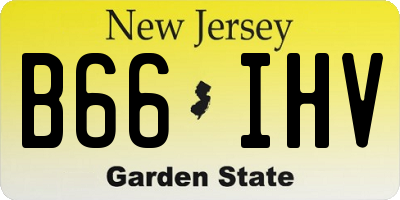 NJ license plate B66IHV