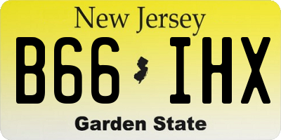 NJ license plate B66IHX