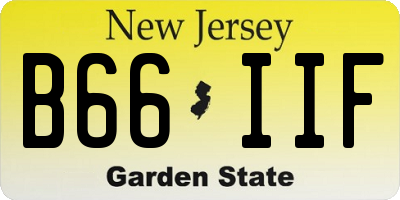 NJ license plate B66IIF