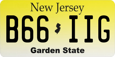 NJ license plate B66IIG