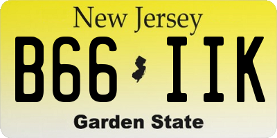 NJ license plate B66IIK