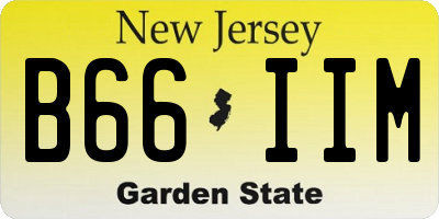 NJ license plate B66IIM