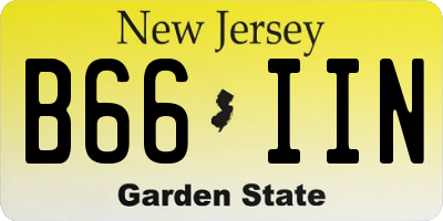 NJ license plate B66IIN