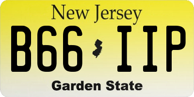 NJ license plate B66IIP