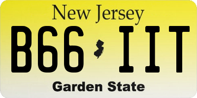 NJ license plate B66IIT