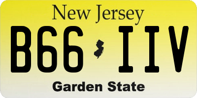 NJ license plate B66IIV