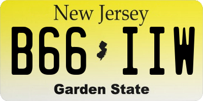 NJ license plate B66IIW