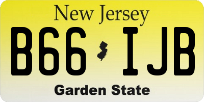 NJ license plate B66IJB