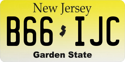 NJ license plate B66IJC