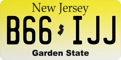 NJ license plate B66IJJ