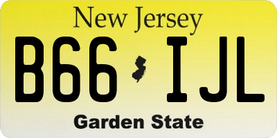 NJ license plate B66IJL