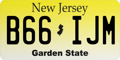 NJ license plate B66IJM