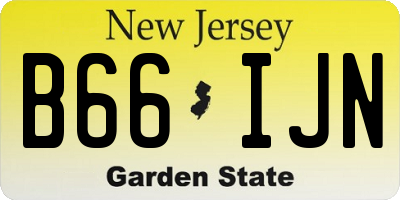 NJ license plate B66IJN