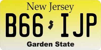 NJ license plate B66IJP