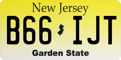 NJ license plate B66IJT