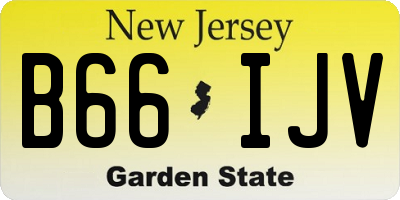 NJ license plate B66IJV