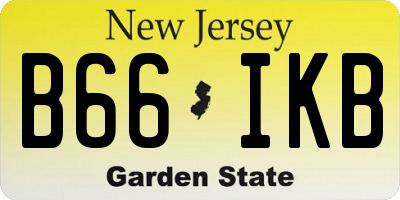 NJ license plate B66IKB