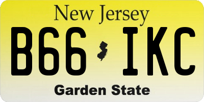 NJ license plate B66IKC