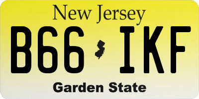 NJ license plate B66IKF