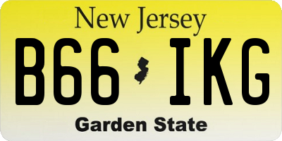 NJ license plate B66IKG
