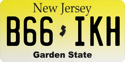 NJ license plate B66IKH