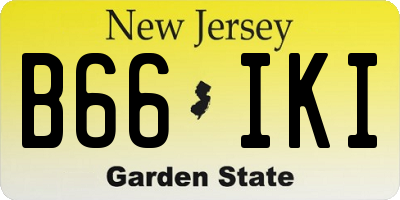 NJ license plate B66IKI