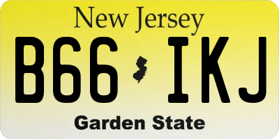 NJ license plate B66IKJ
