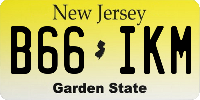 NJ license plate B66IKM